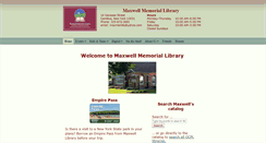 Desktop Screenshot of maxwellmemoriallibrary.org