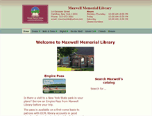 Tablet Screenshot of maxwellmemoriallibrary.org